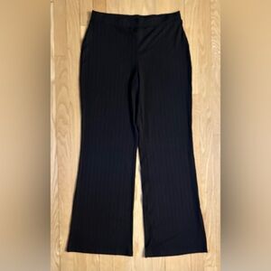 H&M Rib Knit Pull On Wide Leg Pants, Black, NWT, Size M